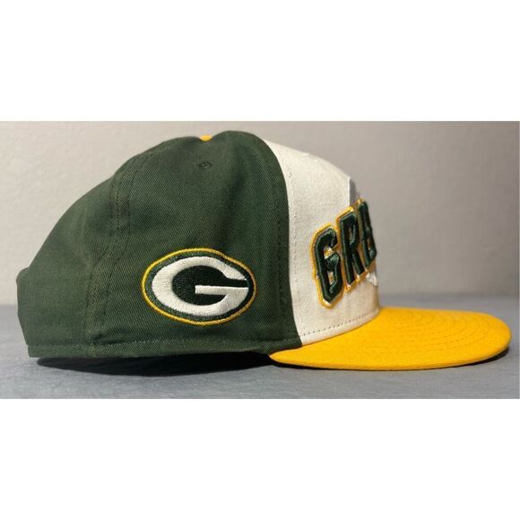 New Era Green Bay Packers 9Fifty NFL Historic Gold Snapback Hat Cap - Picture 3 of 8